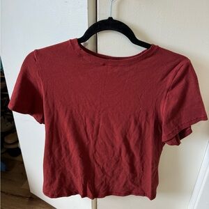 SKIMS Deep Red Short Sleeve Tee
